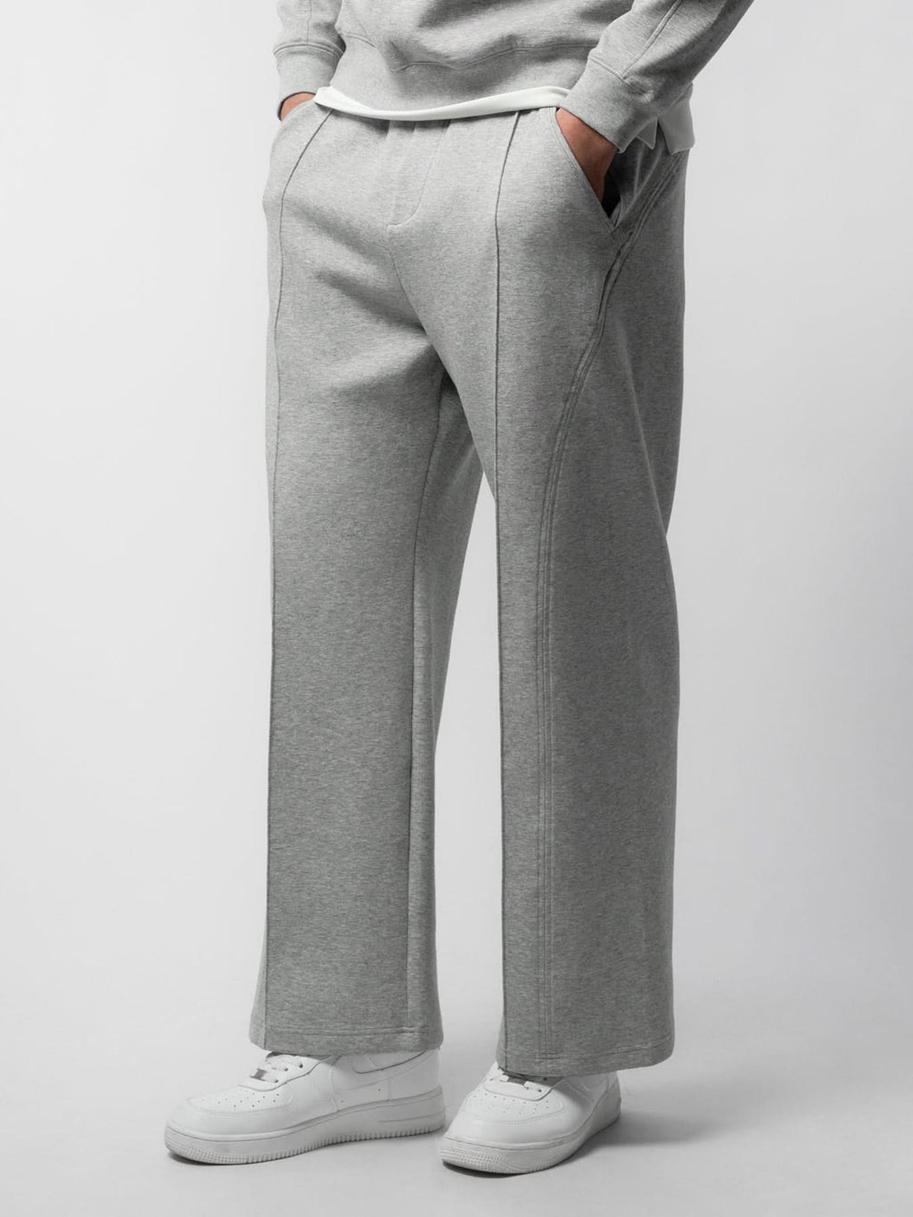 Modal Blend Pocket Tee And Cozyapscer Straight Leg Pant Set