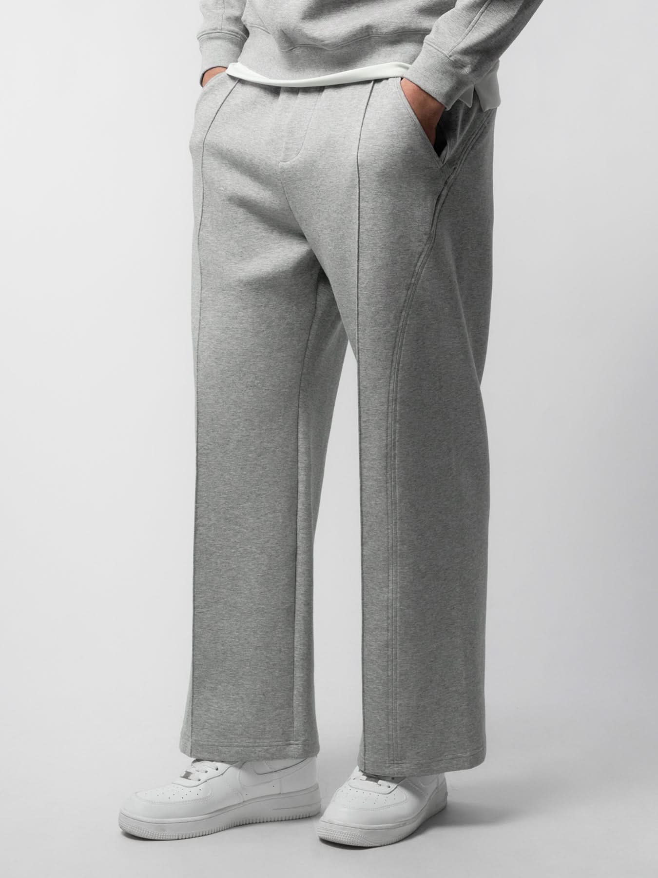 Modal Blend Pocket Tee And Cozyapscer Straight Leg Pant Set
