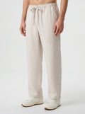 Natural Linen Straight Leg Trousers 32"